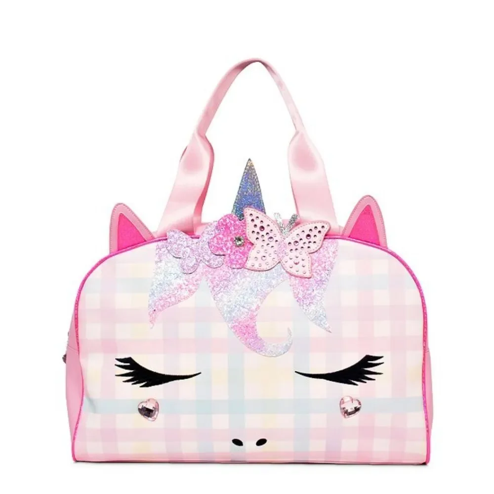 Pink Girl's Miss Gwen Duffle Bag OMG Accessories Glitter Unicorn Travel Party